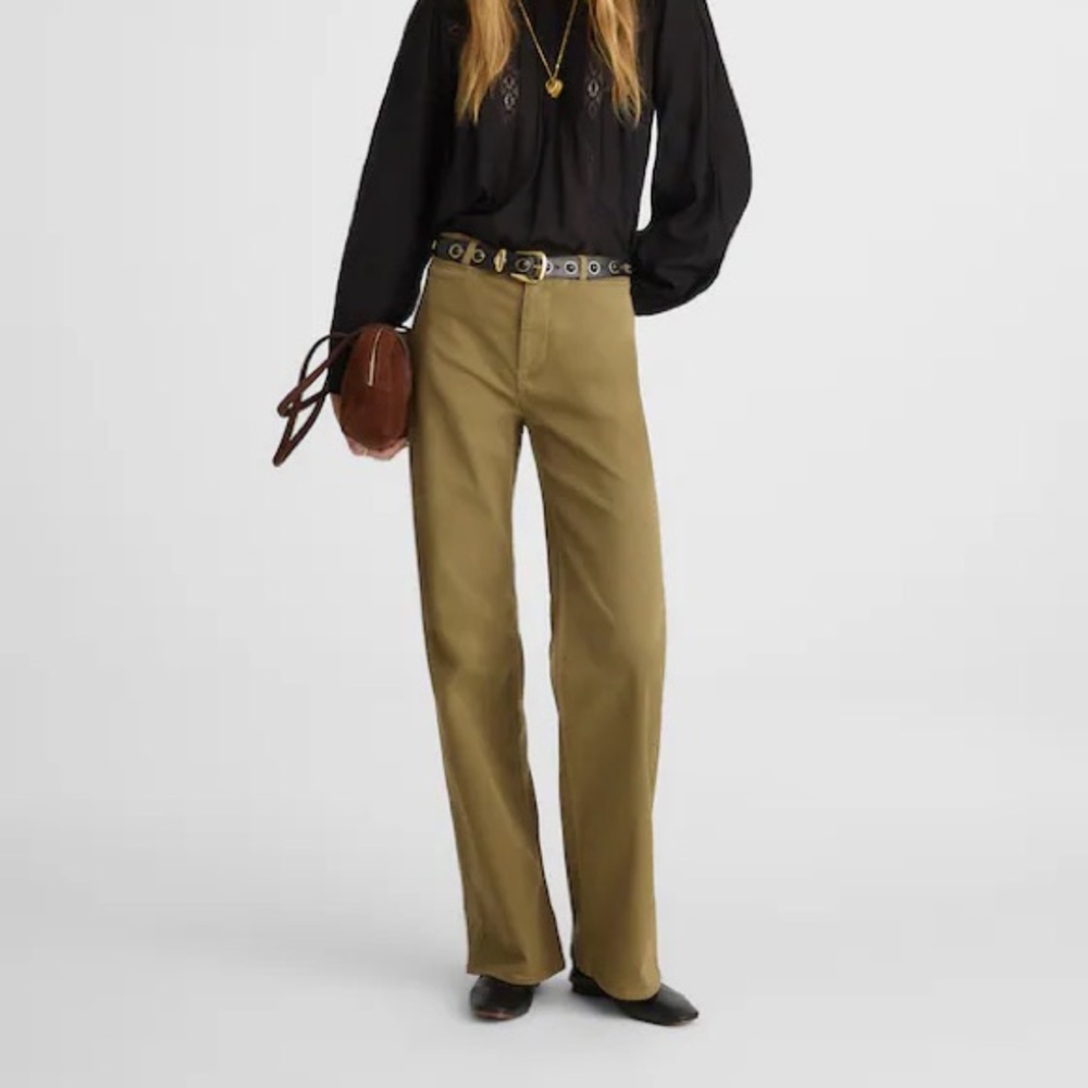 Madewell The Wide-Leg Pants in Garment-Dyed Twill